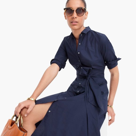 J. Crew Dresses Nwt Womens Size J Crew Navy Blue Tiewaist Navy Blue